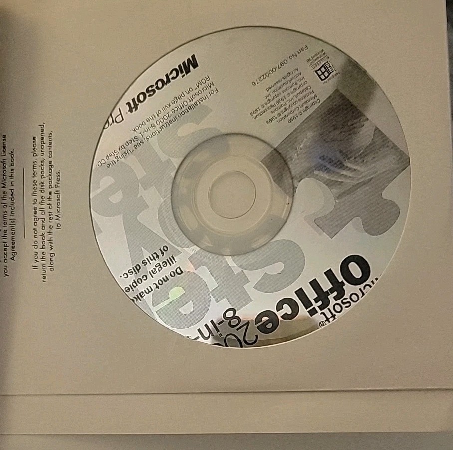 Vintage Microsoft Office 2000 8 In 1 Step by Step Self Study Kit With NEW CD Rom