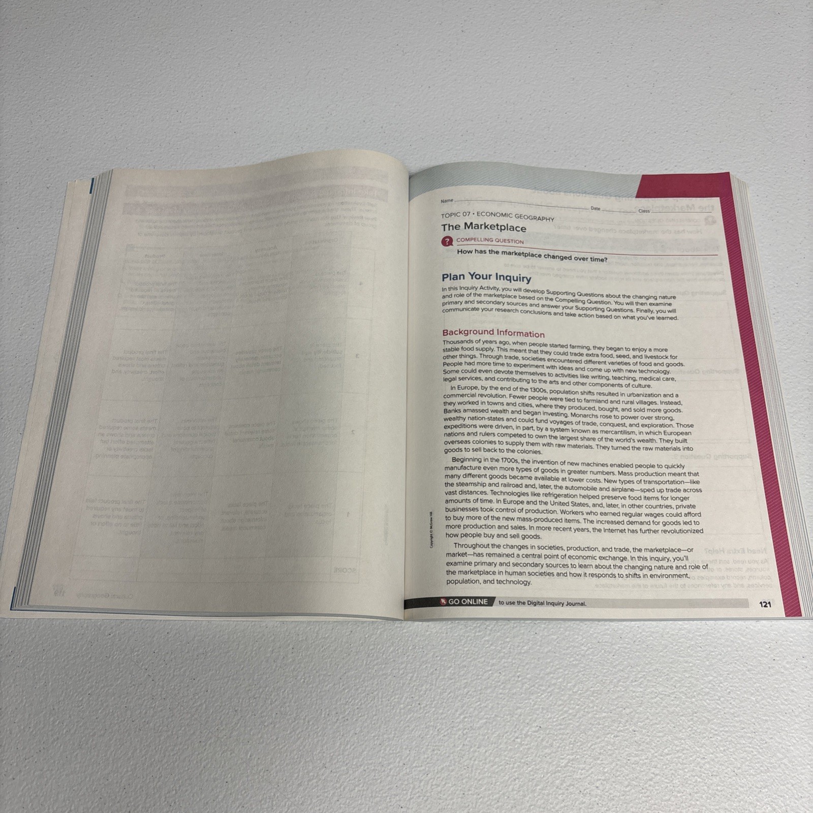 Inquiry Journal Eastern Hemisphere Culture And Geography Book Ohio Edition