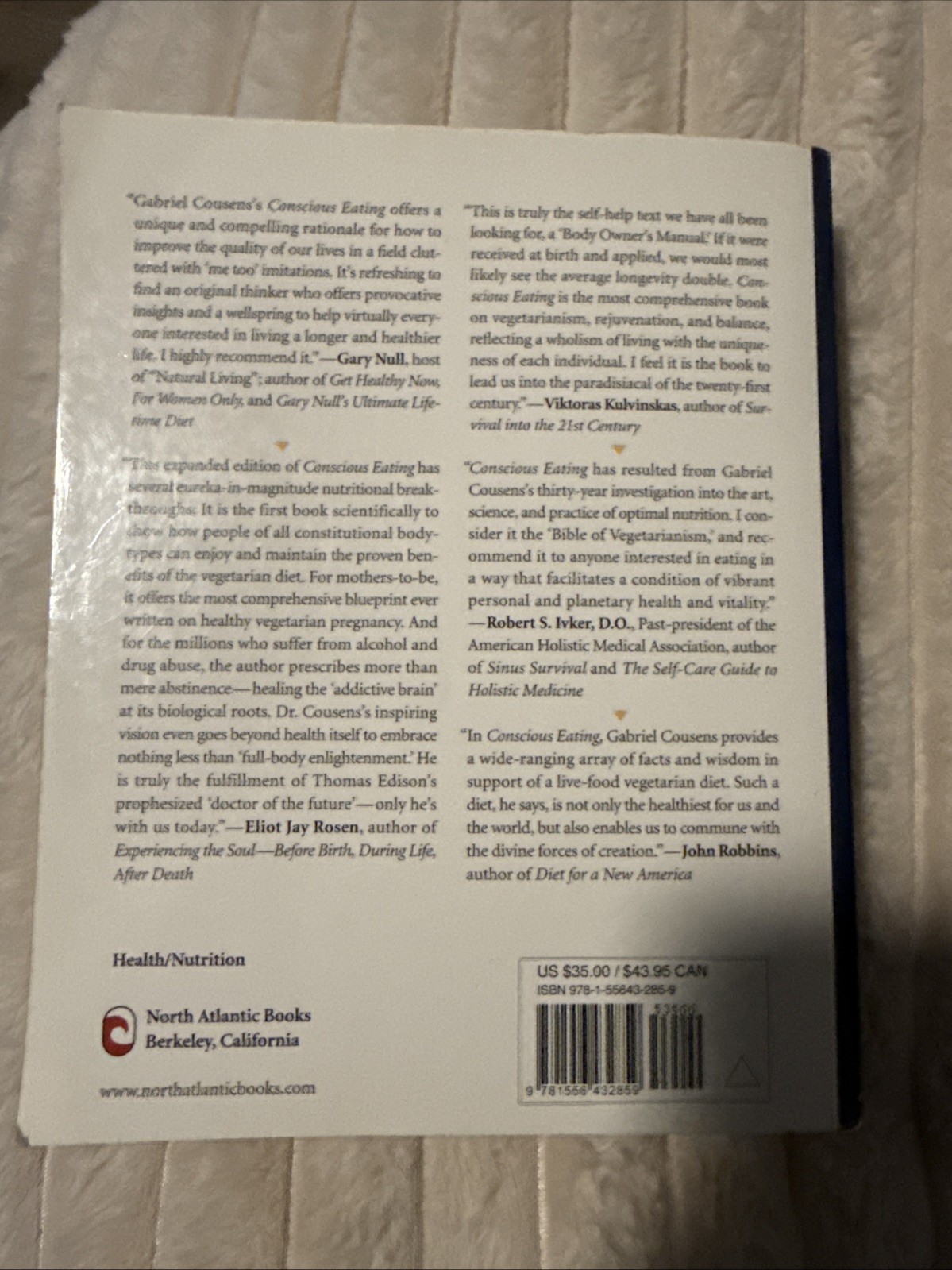 Conscious Eating Gabriel Cousens MD Expanded Edition Paperback Health Nutrition