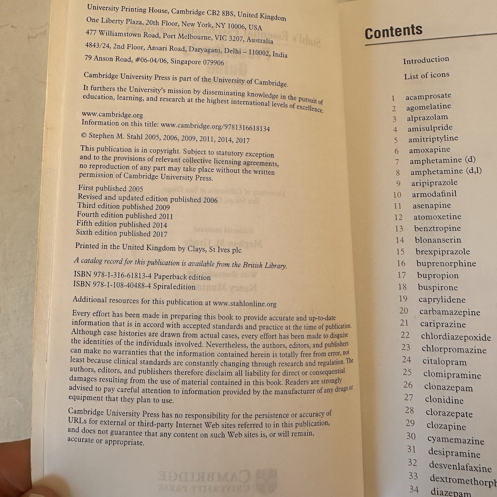 Prescriber’s Guide : Stahl’s Essential Psychopharmacology by Stephen M. Stahl…