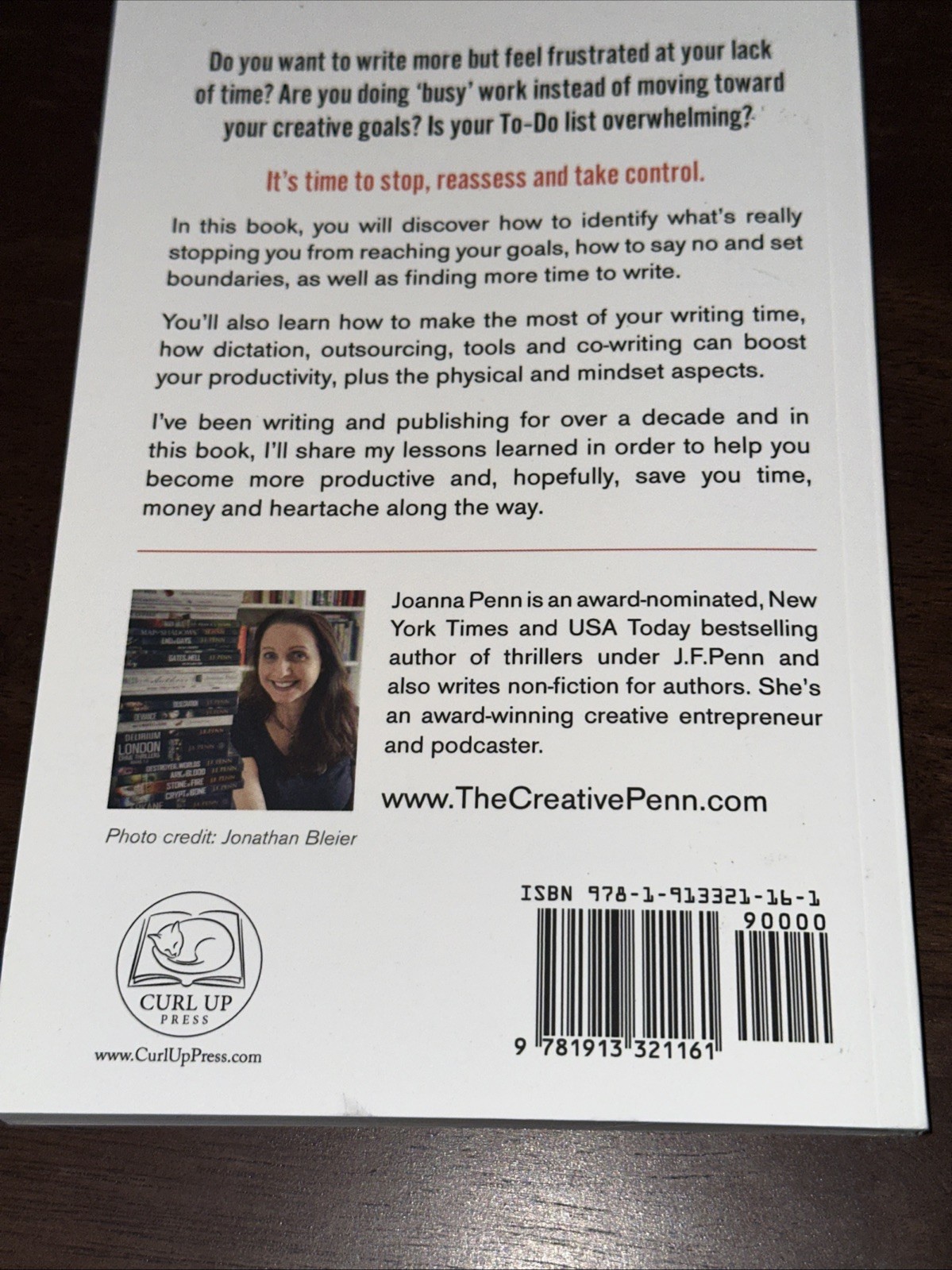Productivity For Authors: Find Time to – Paperback, by Penn Joanna – Very Good