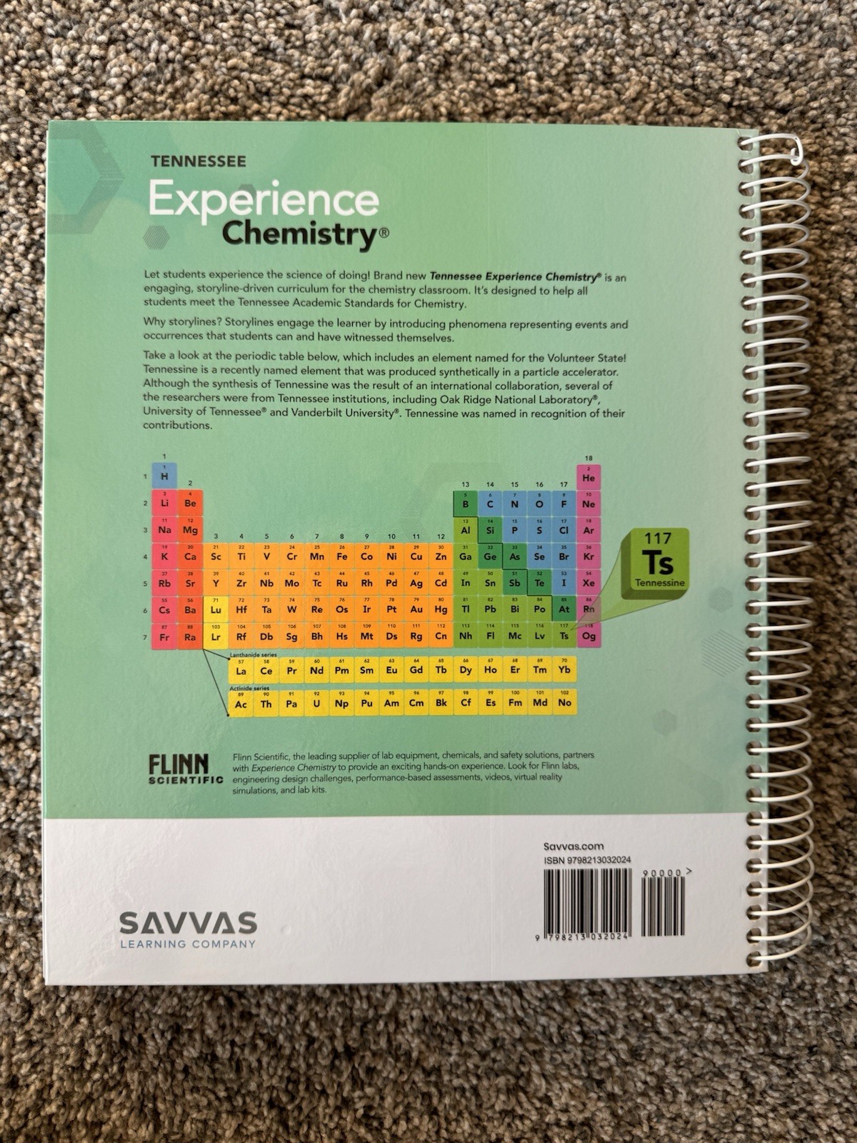 Experience Chemistry Tennessee Teacher Guide Spiral Paperback NEW
