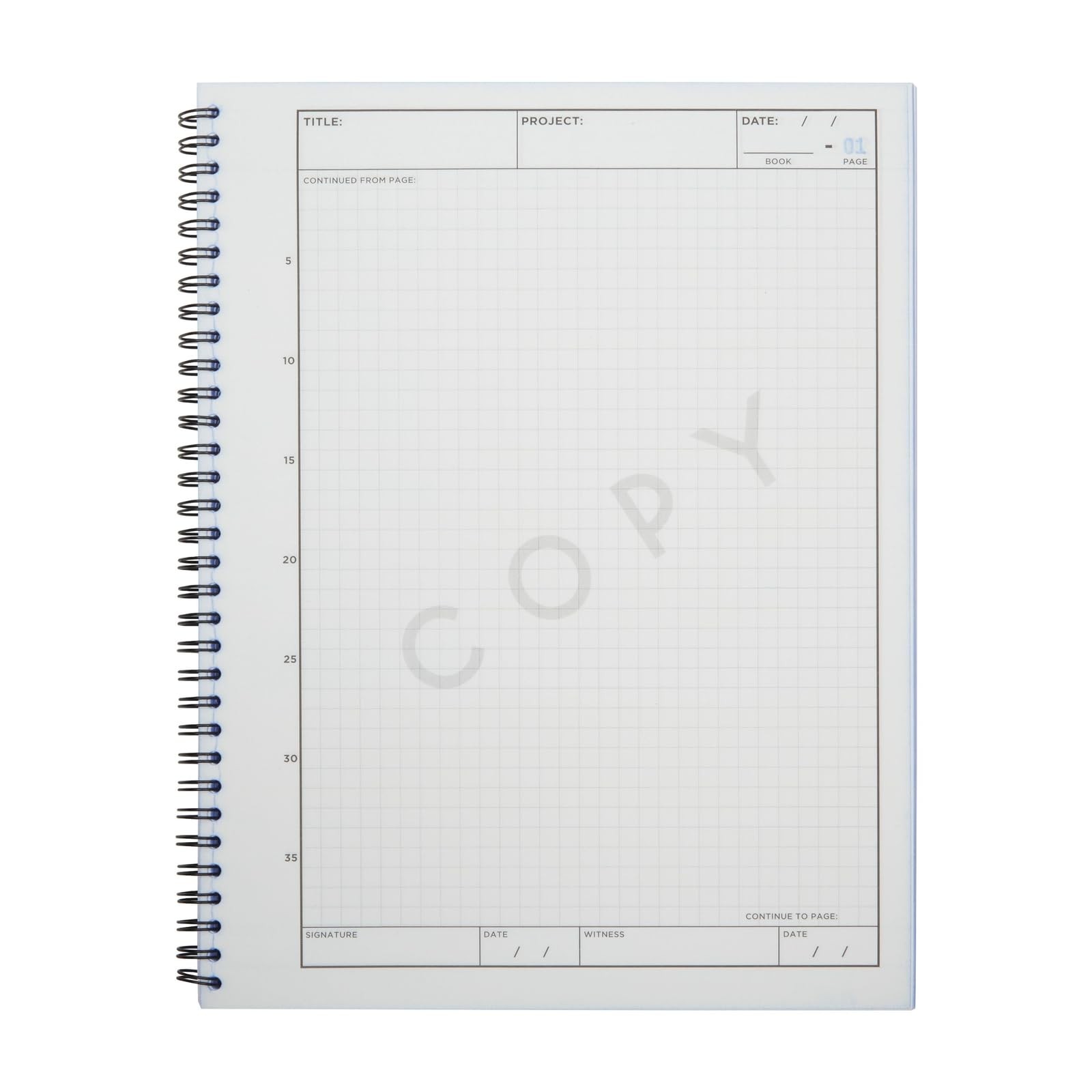 Carbonless Laboratory Notebook 100 Sheets Engineering Paper 8.5×11 2 Pack