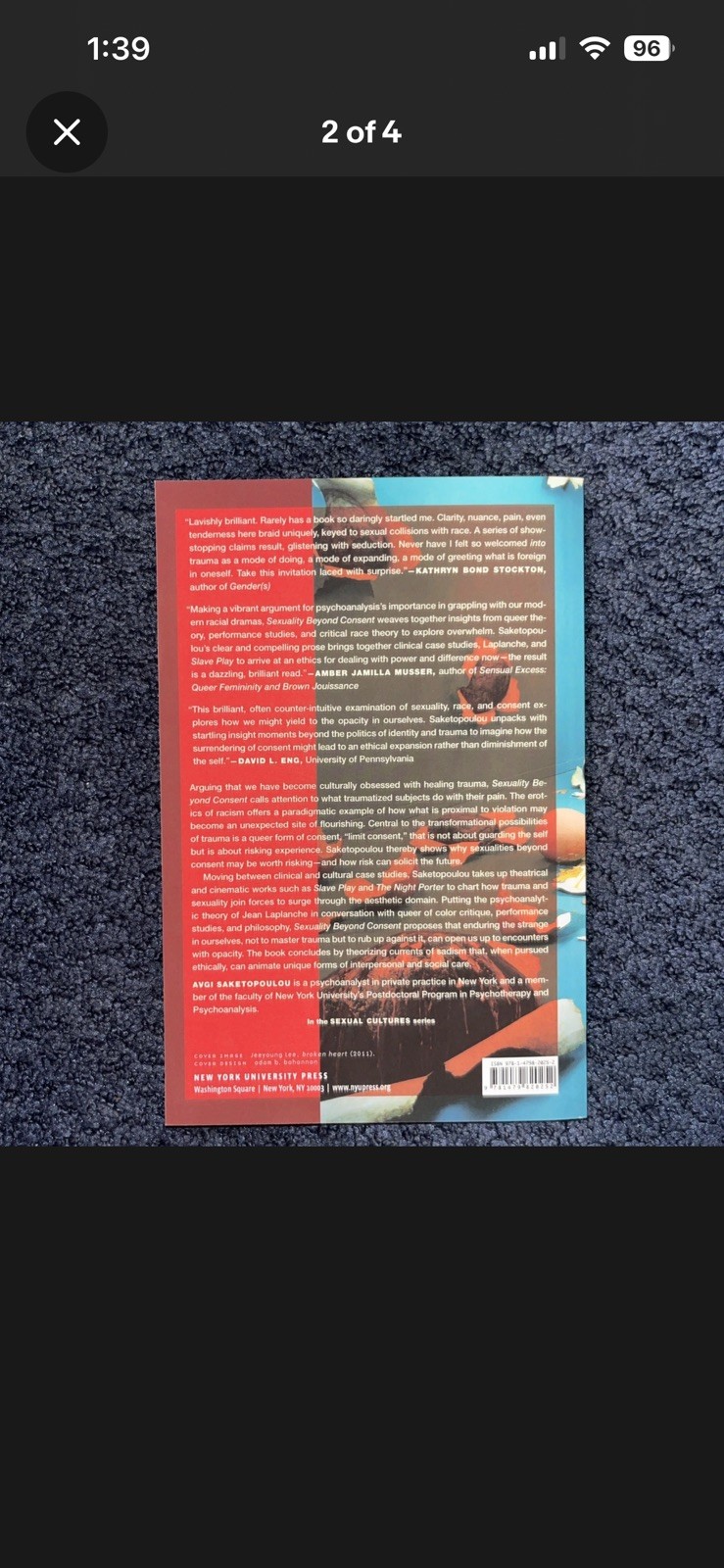 Sexuality Beyond Consent : Risk, Race, Traumatophilia, Paperback by Saketopou…