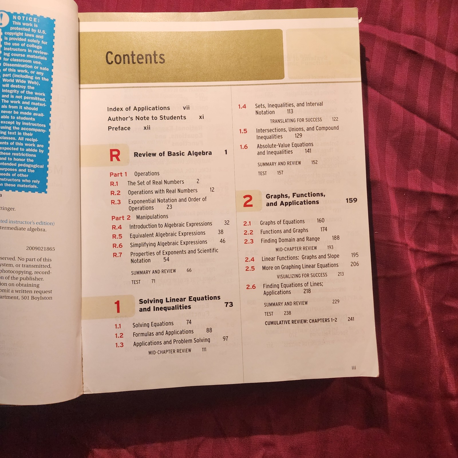 Annotated INSTRUCTOR’S 11TH EDITION Intermediate Algebra Bittinger W/ Answers