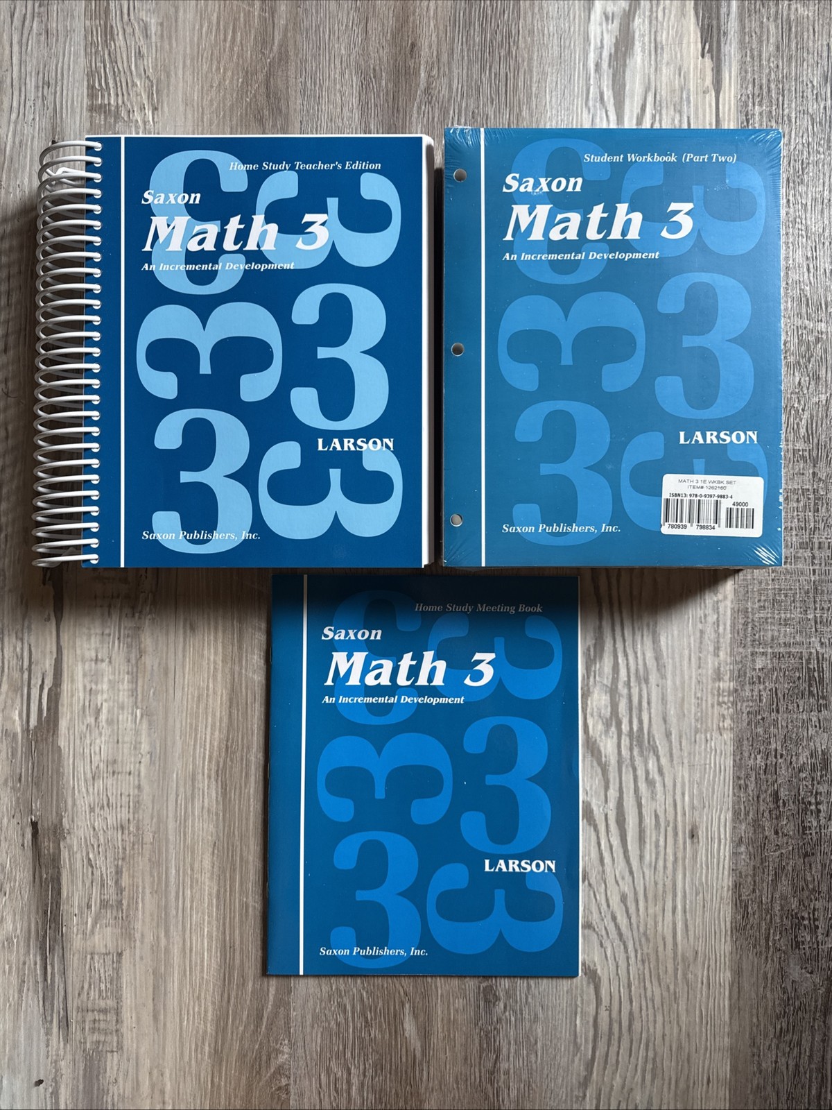 NEW! SAXON MATH 3 HOMESCHOOL COMPLETE HOME STUDY KIT 3rd GRADE SET