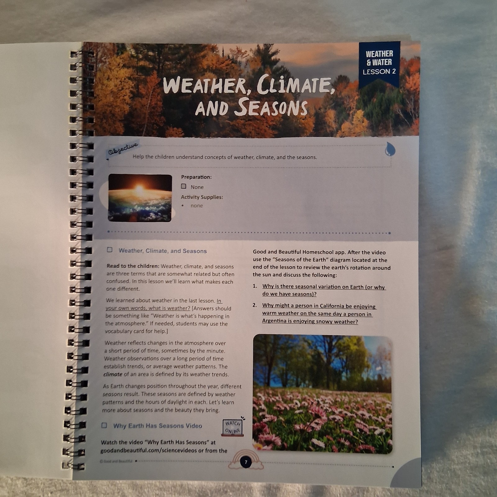 The Good And The Beautiful Weather And Water 3-8 Unit Study Teacher’s Book