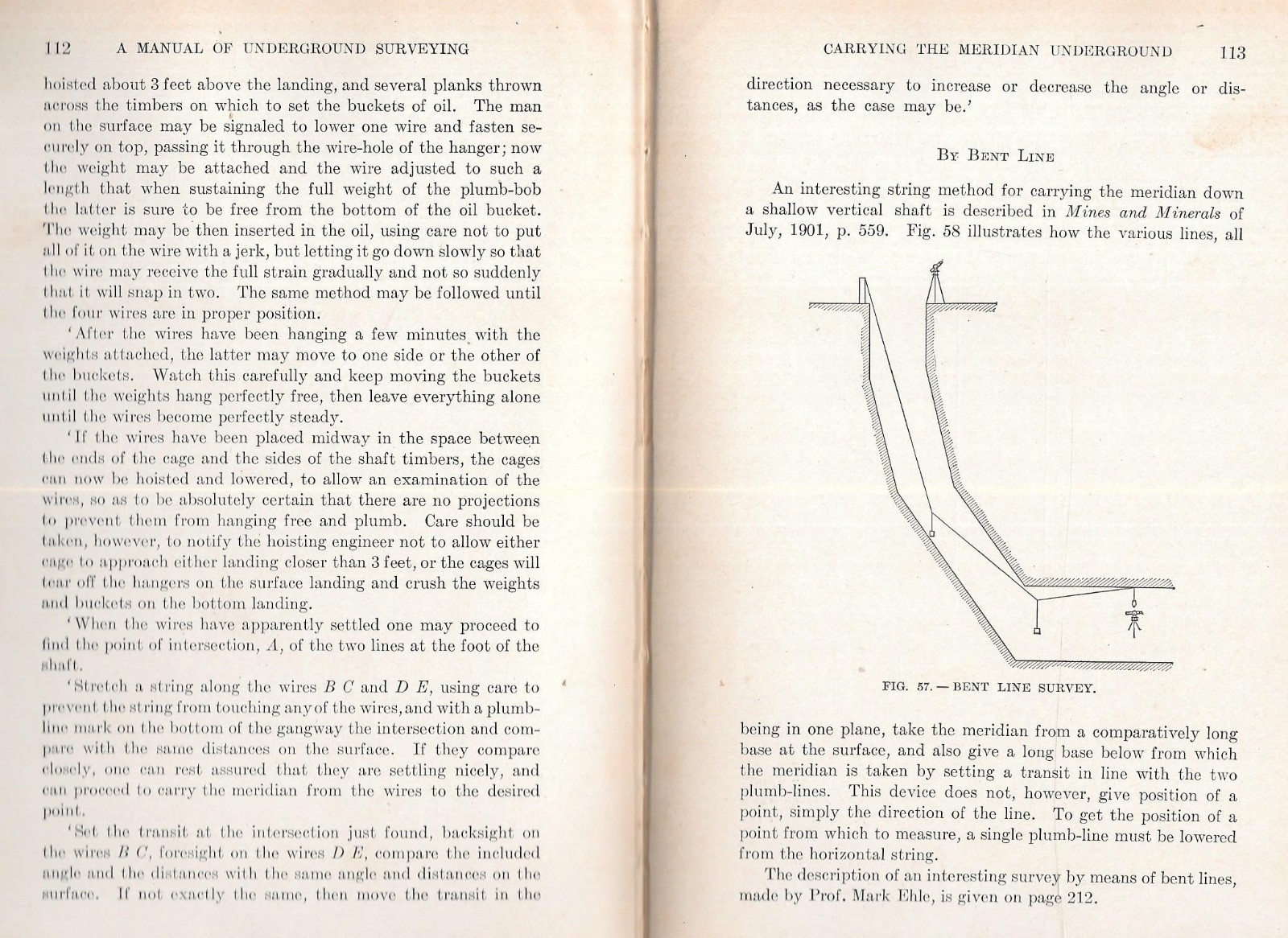 «MANUAL OF UNDERGROUND SURVEYING» by L. W. Trumbull – 1910