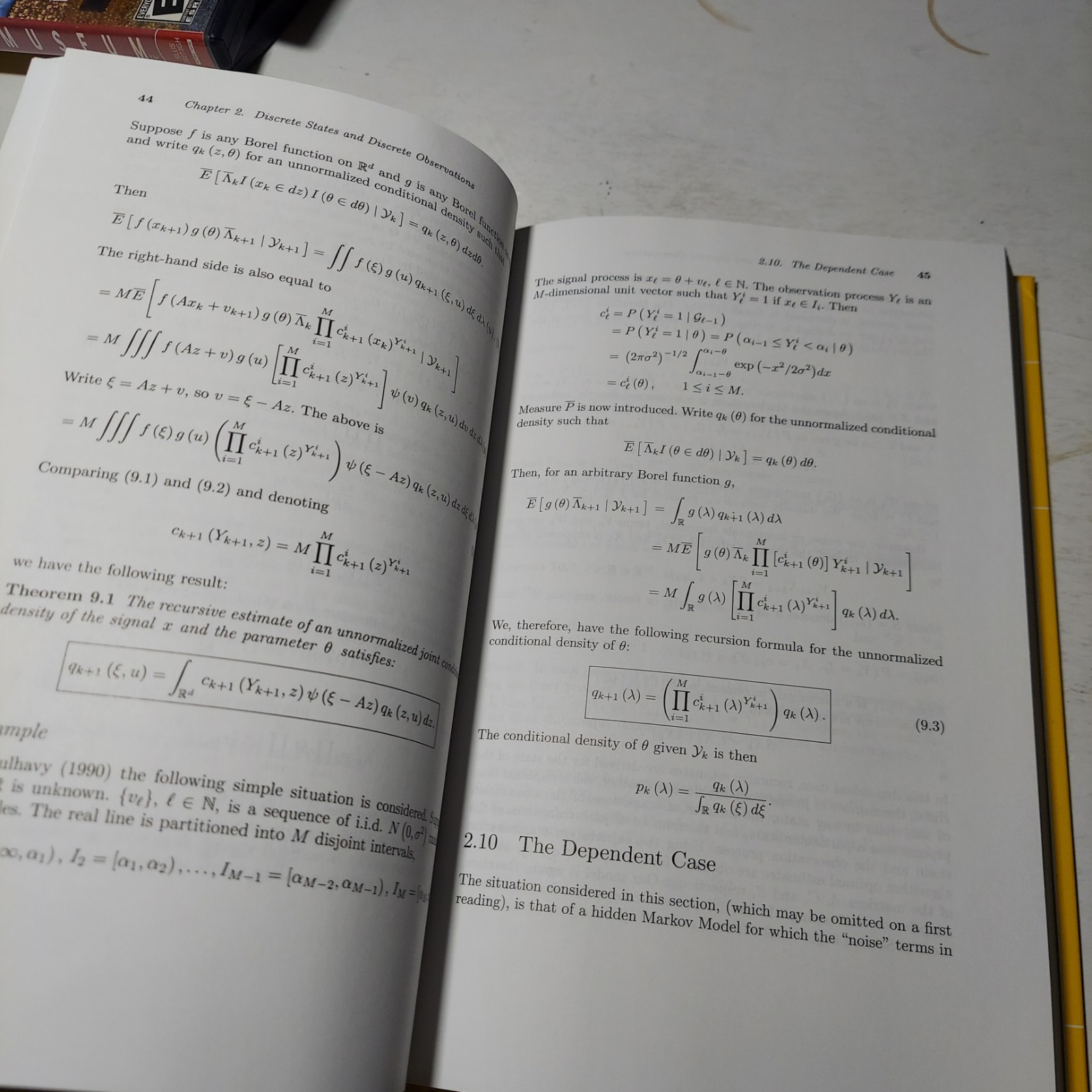Hidden Markov Models: Estimation and Control (Stochastic Modelling and Applied,