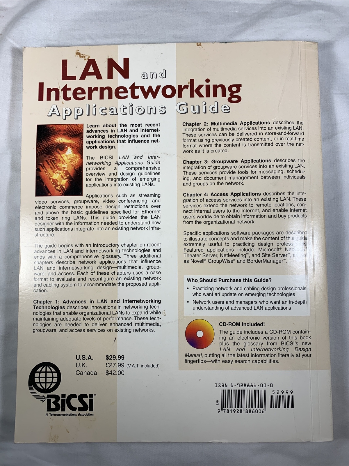 BiCSi Lan and Internetworking Applicatins Guide,Soft Cover with CD-ROM
