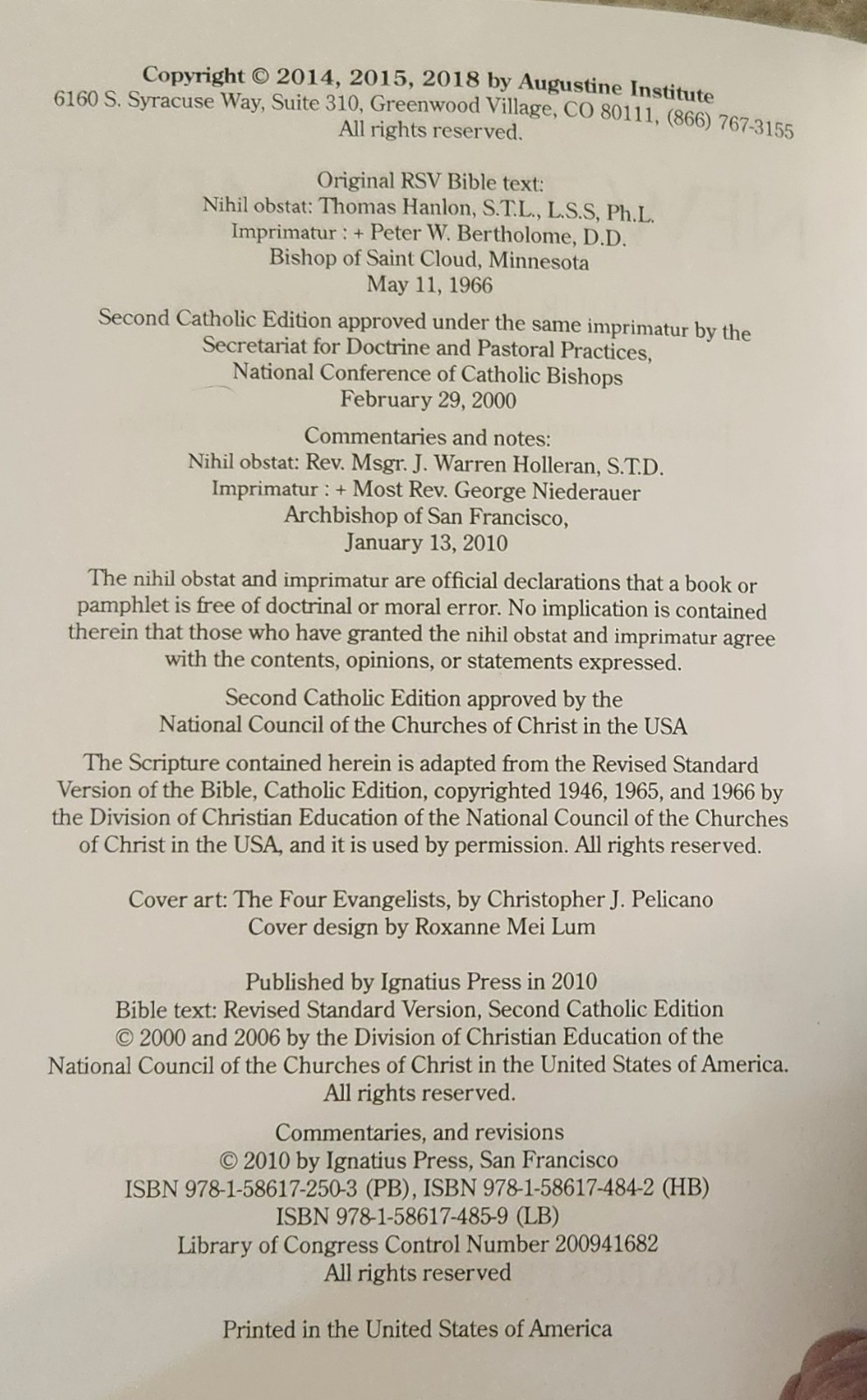 New Testament Second Catholic Edition RSV – Ignatius Press – Paperback