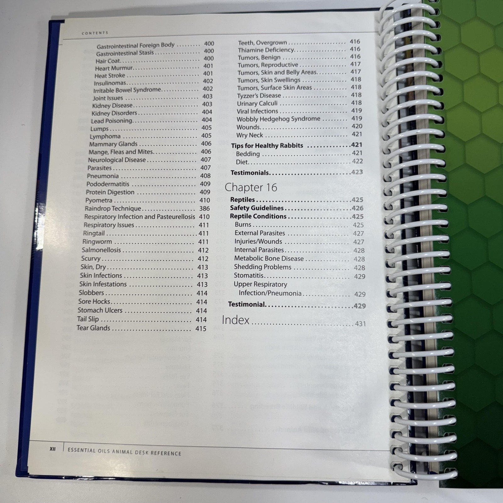 1st Edition Essential Oils Animal Desk Reference EODR Spiral Bound Text Book HTF